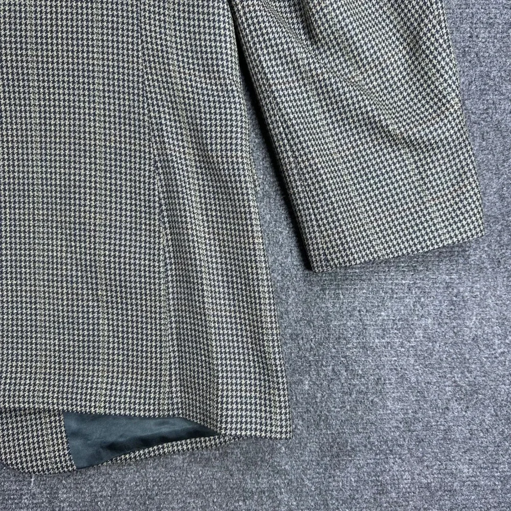 Jos. A. Bank Blazer Mens 44R 44 Regular Brown Houndstooth Wool Sport Coat Jacket